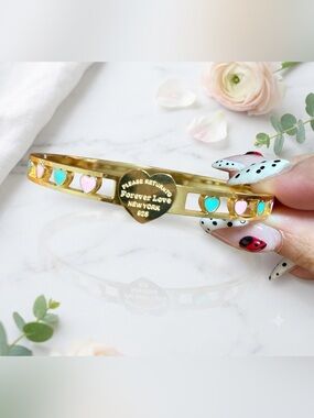Gold Heart Bracelet steel 316L